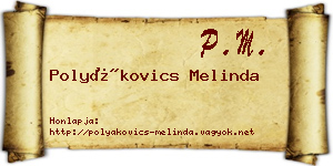 Polyákovics Melinda névjegykártya
